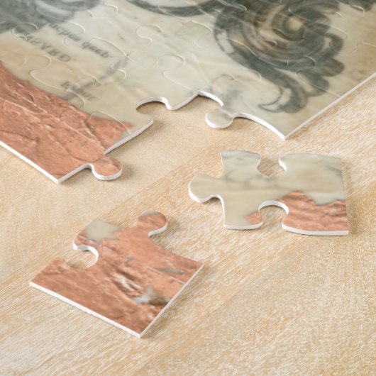 Modern Fleur De Lis-ontwerp Legpuzzel (Zijkant)