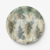 Modern Fleur De Lis-ontwerp Papieren Bordje (Voorkant)