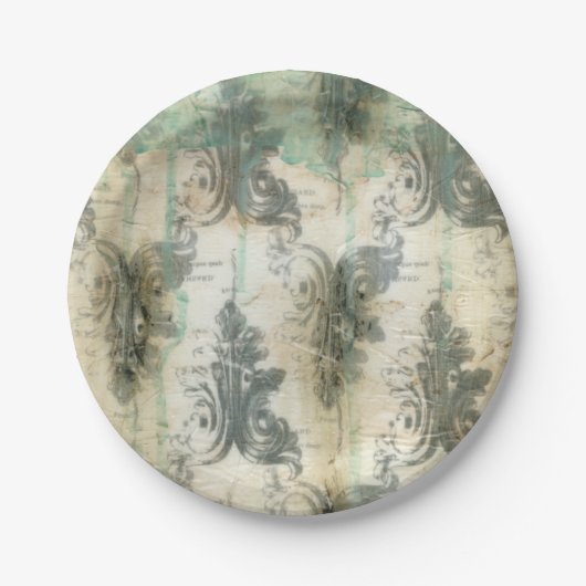 Modern Fleur De Lis-ontwerp Papieren Bordje (Voorkant)