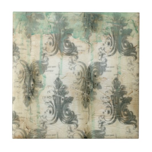 Modern Fleur De Lis-ontwerp Tegeltje (Voorkant)