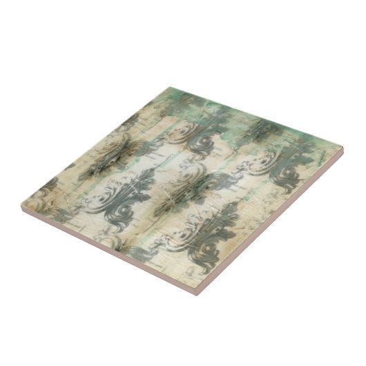 Modern Fleur De Lis-ontwerp Tegeltje (Zijkant)