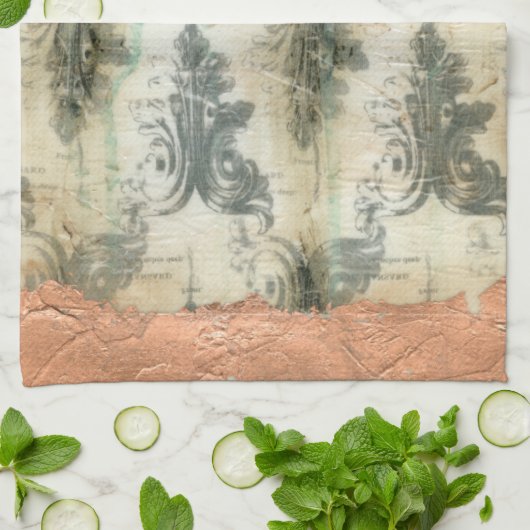 Modern Fleur De Lis-ontwerp Theedoek (Gevouwen)