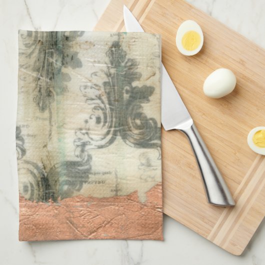 Modern Fleur De Lis-ontwerp Theedoek (Quarter Fold)