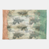 Modern Fleur De Lis-ontwerp Theedoek (Horizontaal)