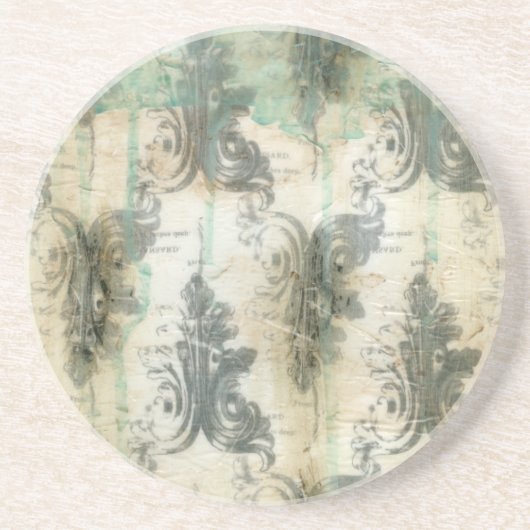 Modern Fleur De Lis-ontwerp Zandsteen Onderzetter (Voorkant)