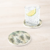 Modern Fleur De Lis-ontwerp Zandsteen Onderzetter (Zijkant)