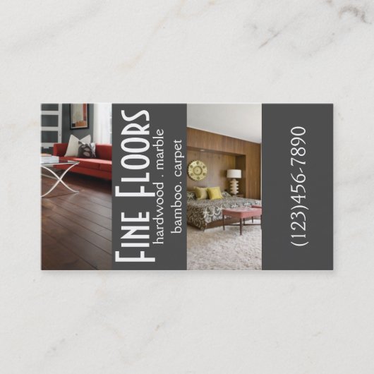 Modern Flooring Hardwood Marble Construction Visitekaartje (Voorkant)