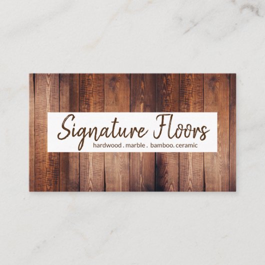 Modern Floors Flooring Installation Company Visitekaartje (Voorkant)