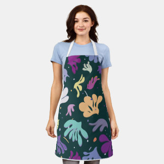 Modern floraal schort