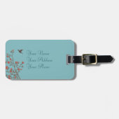 Modern Floral 2 Wedding Bagagelabel (Voorkant horizontaal)
