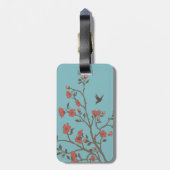 Modern Floral 2 Wedding Bagagelabel (Achterkant verticaal)