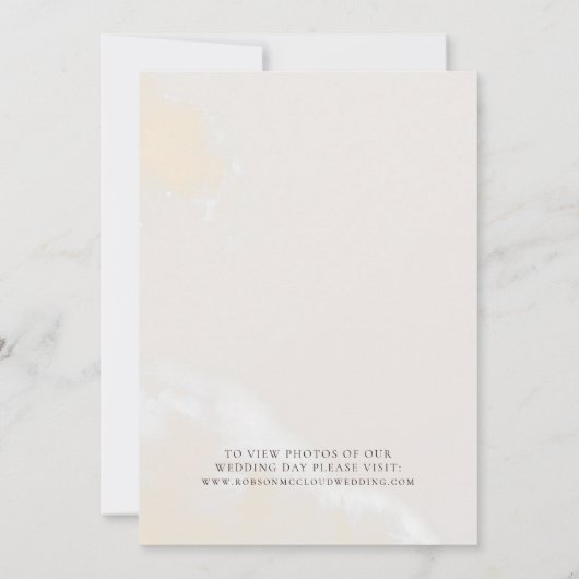 Modern Floral | Aankondiging van de marinescheepva (Achterkant)