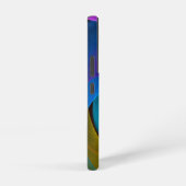 Modern Floral Abstract Art Pink Blue Pattern #17 Samsung Galaxy Hoesje (Rechterkant)