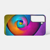 Modern Floral Abstract Art Pink Blue Pattern #17 Samsung Galaxy Hoesje (Achterkant horizontaal)