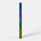 Modern Floral Abstract Art Pink Blue Pattern #17 Samsung Galaxy Hoesje (Rechterkant)