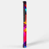 Modern Floral Abstract Art Red Blue Pattern #07 Samsung Galaxy Hoesje (Rechterkant)