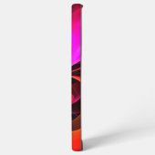 Modern Floral Abstract Art Red Blue Pattern #07 Samsung Galaxy Hoesje (Linkerkant)