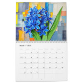 Modern Floral Abstract Seasonal Blooms with Geomet Kalender (Mar 2026)
