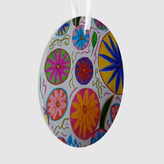 Modern Floral Acrylversier Ornament (voorkant)