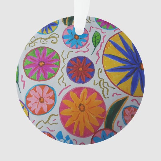 Modern Floral Acrylversier Ornament (voorkant)