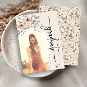 Modern Floral Afstuderen aankondiging