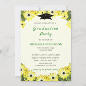 Modern Floral Afstuderen Uitnodiging - Uw kleuren (Voorkant)