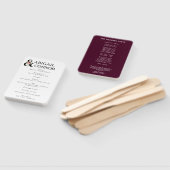 Modern Floral Ampersand Plum Pink Peach & Black Pr Handwaaier (Niet-gemonteerd)