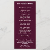 Modern Floral Ampersand Plum Pink Peach & Black Programmakaart (Achterkant)