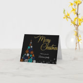 Modern, Floral and Bold Christmas Card Kaart (Gele Bloem)