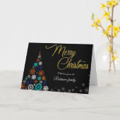 Modern, Floral and Bold Christmas Card Kaart (Gele Bloem)