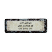 Modern Floral and Lace Retour Adres Label (Voorkant)