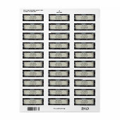 Modern Floral and Lace Retour Adres Label (Full Sheet)