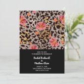 Modern Floral Animal Print Wedding Save the Date (Staand voorkant)