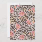 Modern Floral Animal Print Wedding Save the Date (Achterkant)
