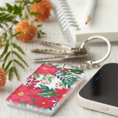 Modern Floral Art Sleutelhanger (Voorkant Rechts)