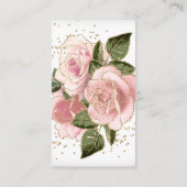 Modern Floral Baby Meisje Douche Luier Raffle Informatiekaartje (Achterkant)