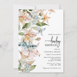 Modern Floral Baby shower Kaart