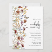 Modern Floral Baby shower Kaart (Voorkant)