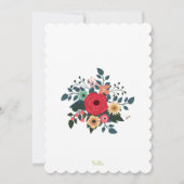 Modern Floral Baby shower Kaart (Achterkant)