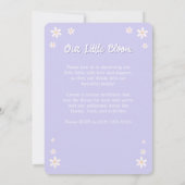 Modern Floral Baby shower - Paarse Daisy Custom Kaart (Achterkant)