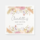 Modern Floral Baby shower Servet (Voorkant)