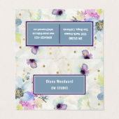 Modern Floral Background Visitekaartje (Buitenkant ongevouwen)