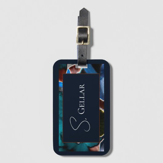 Modern Floral Bagagelabel (Voorkant (verticaal))