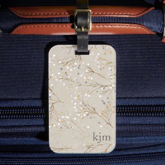 Modern Floral Bagagelabel