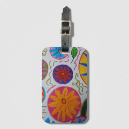 Modern Floral Bagagelabel