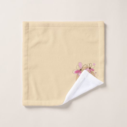 Modern Floral Bath Towel Set Bad Handdoek (Wasdoekje)