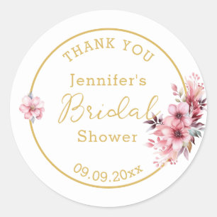 Modern Floral bedankt Ronde Sticker