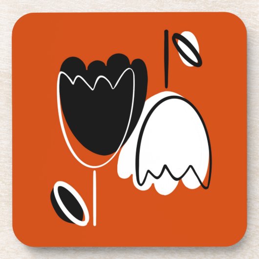 Modern Floral  Bier Onderzetter (Voorkant)