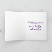 Modern Floral Birthday Card Kaart (Binnen)