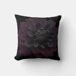 Modern Floral Black Dahlia Flower Kussen